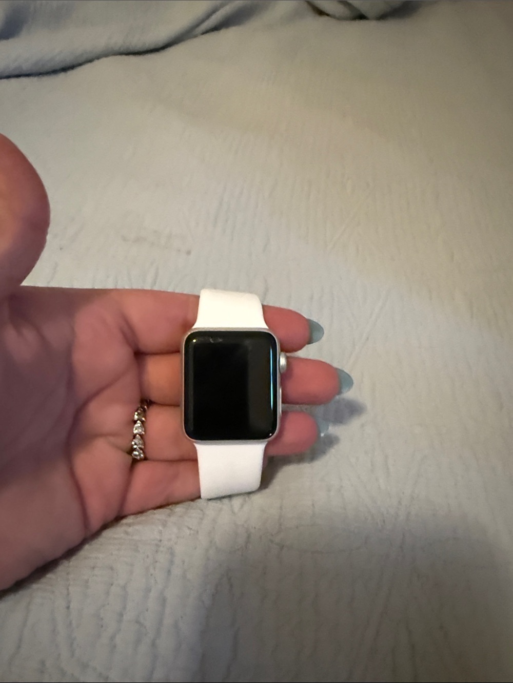 Apple White Smartwatch with Silicone Sport Band